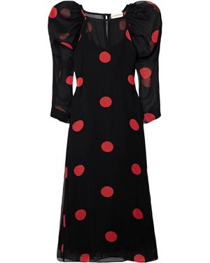 Mara Hoffman Net Sustain Elisabetta Polka-dot Lyocell Midi Dress - Black