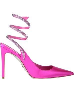 Rene Caovilla Fuchsia Pumps Textile Fibers - Pink
