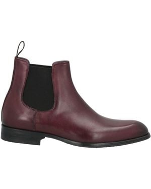 Sutor Mantellassi Burgundy Ankle Boots Leather - Purple