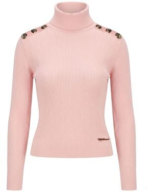 Odi Et Amo Light Turtleneck Wool, Polyester - Pink