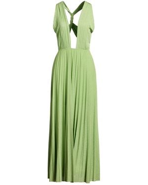 SOLOTRE Maxi Dress Viscose, Polyamide, Polyester, Elastane - Green