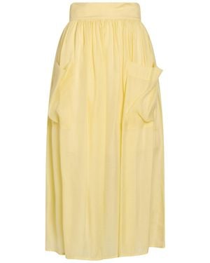Compagnia Italiana Midi Skirt Lyocell, Polyester, Cotton, Silk - Yellow