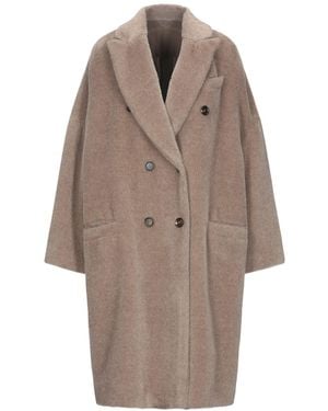 Brunello Cucinelli Coat Alpaca Wool, Virgin Wool - Brown