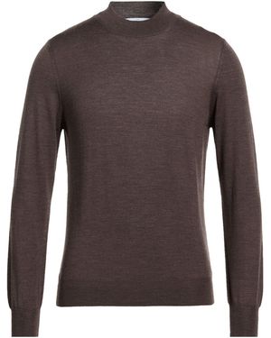 Gran Sasso Dark Sweater Virgin Wool - Brown