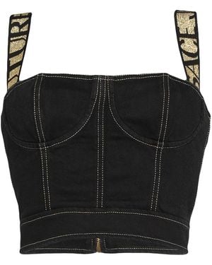 Versace Jeans Couture Top Cotton, Elastane - Black