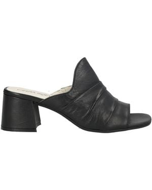 Cinzia Soft Sandals Leather - Black
