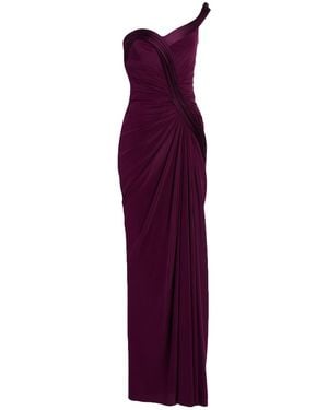 Gaurav Gupta Maxi Dress Silk, Elastane - Purple
