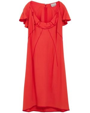 Mantu Midi Dress Acetate, Viscose - Red
