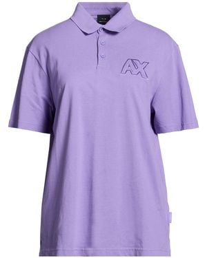 ARMANI EXCHANGE Polo Shirt Cotton - Purple