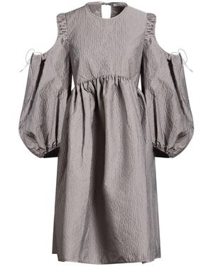 Cecilie Bahnsen Midi Dress Polyester, Polyamide - Grey