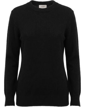 Agnona Turtleneck Cashmere, Silk, Polyester, Metal - Black
