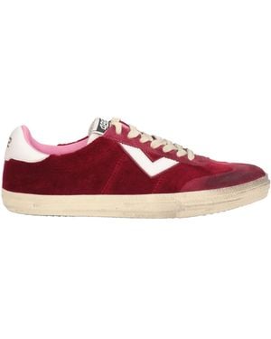 4b12 Burgundy Trainers Textile Fibres - Red