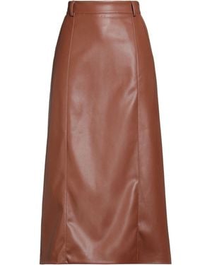 Alpha Studio Midi Skirt Polyester, Polyurethane Resin - Brown