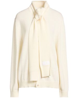 MM6 by Maison Margiela Cream Cardigan Acrylic, Virgin Wool - White
