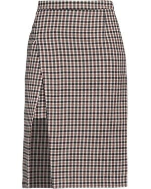 Maje Camel Midi Skirt Cotton, Wool, Polyester, Polyamide, Synthetic Fibers - Natural