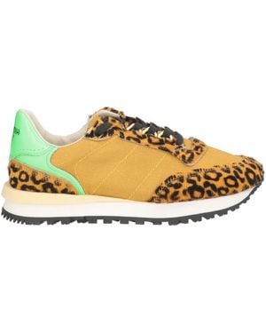 HIDNANDER Sneakers Leather, Textile Fibers - Yellow