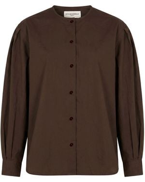 Officine Generale Dark Shirt Organic Cotton - Brown