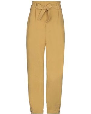 Alberta Ferretti Marigold Trousers Linen, Silk - Yellow