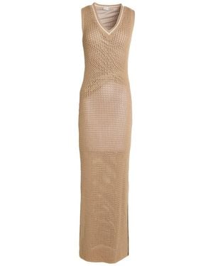 Eleventy Sand Maxi Dress Cotton - White