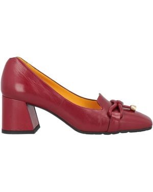 Mara Bini Burgundy Loafers Leather - Red