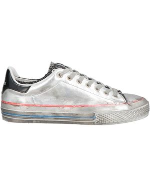 HIDNANDER Trainers Leather, Textile Fibres - White
