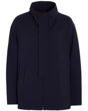 Hevò Coat Polyester, Elastic Fibres - Blue