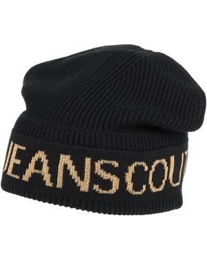 Versace Jeans Couture Hat Acrylic, Wool, Viscose, Polyamide, Metallic Fibre - Black