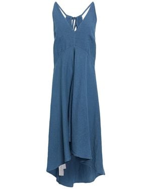 120% Lino Maxi Dress - Blue