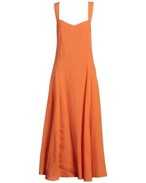 120% Lino Maxi-Kleid - Orange