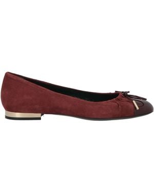 Mulberry Burgundy Ballet Flats Leather - Red