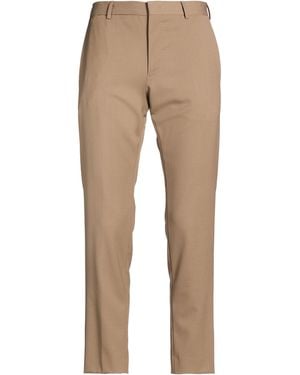 PT Torino Camel Trousers Polyester, Wool, Elastane - Natural