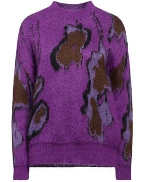 Manila Grace Sweater Acrylic, Mohair Wool, Polyamide - Purple