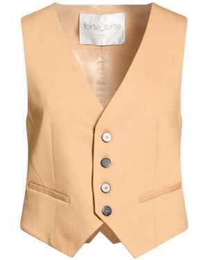 forte_forte Tailored Vest Viscose, Virgin Wool, Elastane - Natural