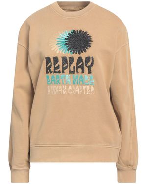 Replay Sand Sweatshirt Cotton - Natural