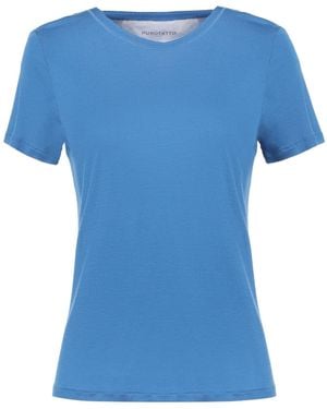 Purotatto Azure T-Shirt Modal, Milk Protein Fiber - Blue