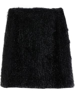 8pm Mini Skirt Polyamide, Acrylic, Viscose, Wool - Black