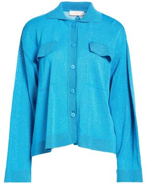 Akep Azure Cardigan Cotton, Viscose, Metallic Fiber, Polyamide - Blue
