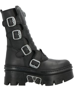 New Rock Ankle Boots - Black