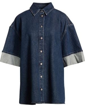 7 For All Mankind Denim Shirt Cotton, Elastane - Blue