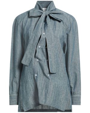 Setchu Denim Shirt Cotton, Washi (Japanese Paper) - Blue