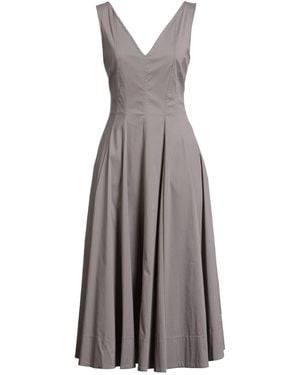 MEIMEIJ Taupe Midi Dress Cotton, Polyamide, Elastane - Gray