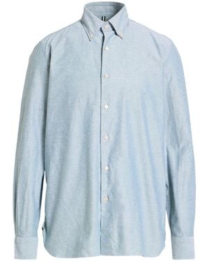 Luigi Borrelli Napoli Dark Shirt Cotton - Blue