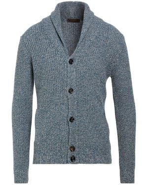 Moorer Cardigan Wool, Cashmere - Blue