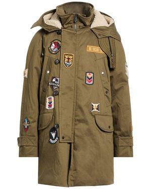Peuterey Military Coat Cotton, Shearling - Green