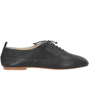 Celine Lace-Up Shoes Lambskin - Black