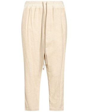 Rick Owens Ivory Trousers Cotton, Linen - Natural