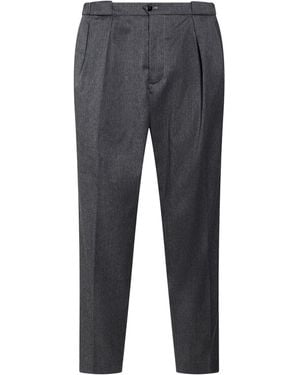 BRO-SHIP Trousers Polyester, Wool, Elastane - Grey