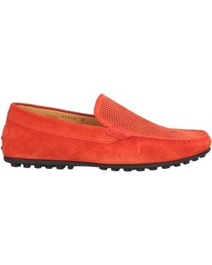 Testoni Loafers Leather - Red