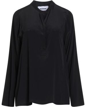 Hache Top Acetate, Silk - Black
