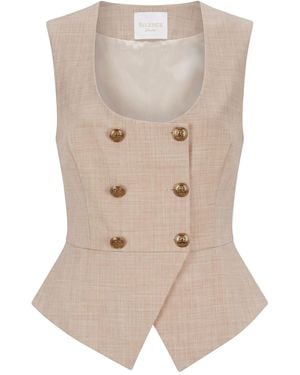 SILENCE LIMITED Tailored Vest Pes, Metallic Fiber - Natural